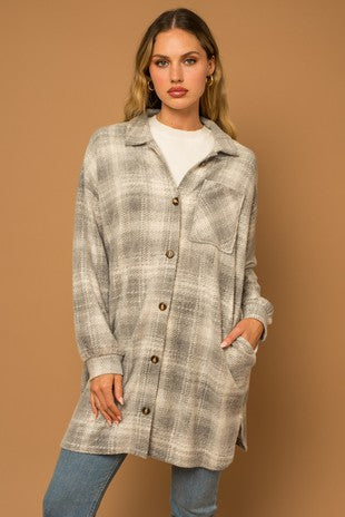 Plaid Button Down Shacket