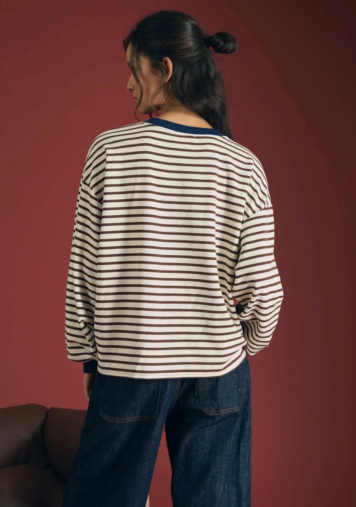 Stripe Crewneck Top