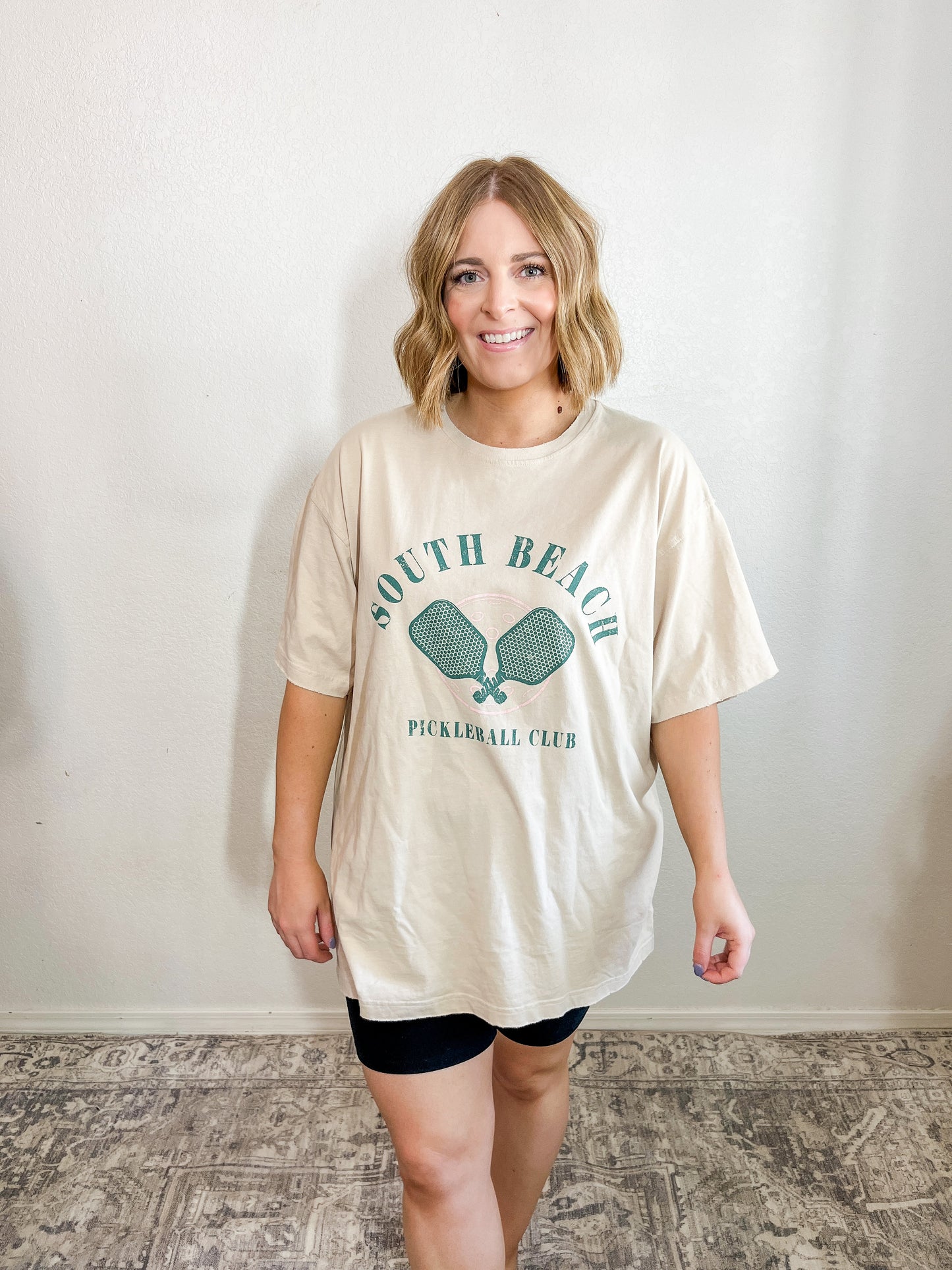 Pickleball oversized graphic tee