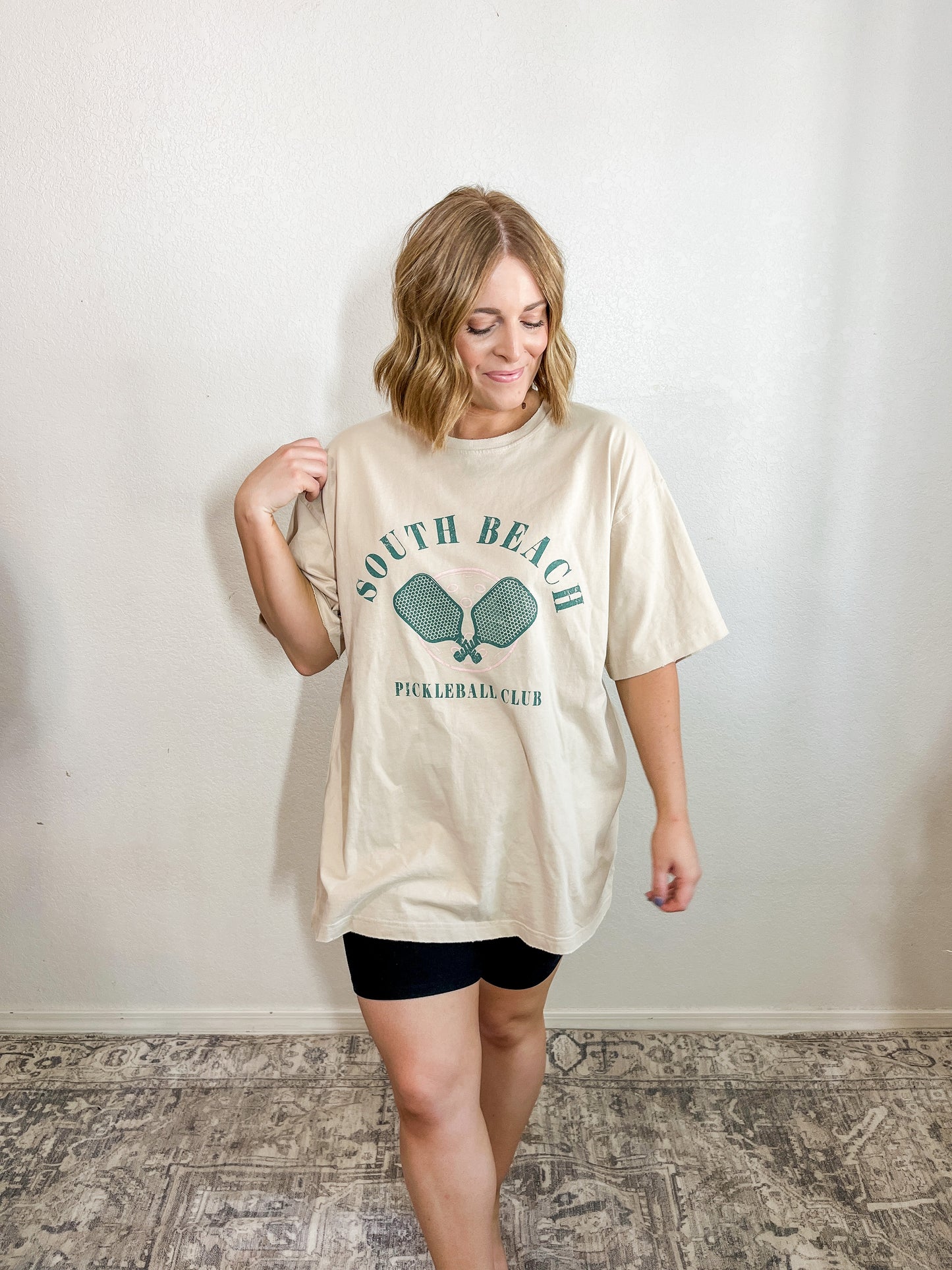 Pickleball oversized graphic tee
