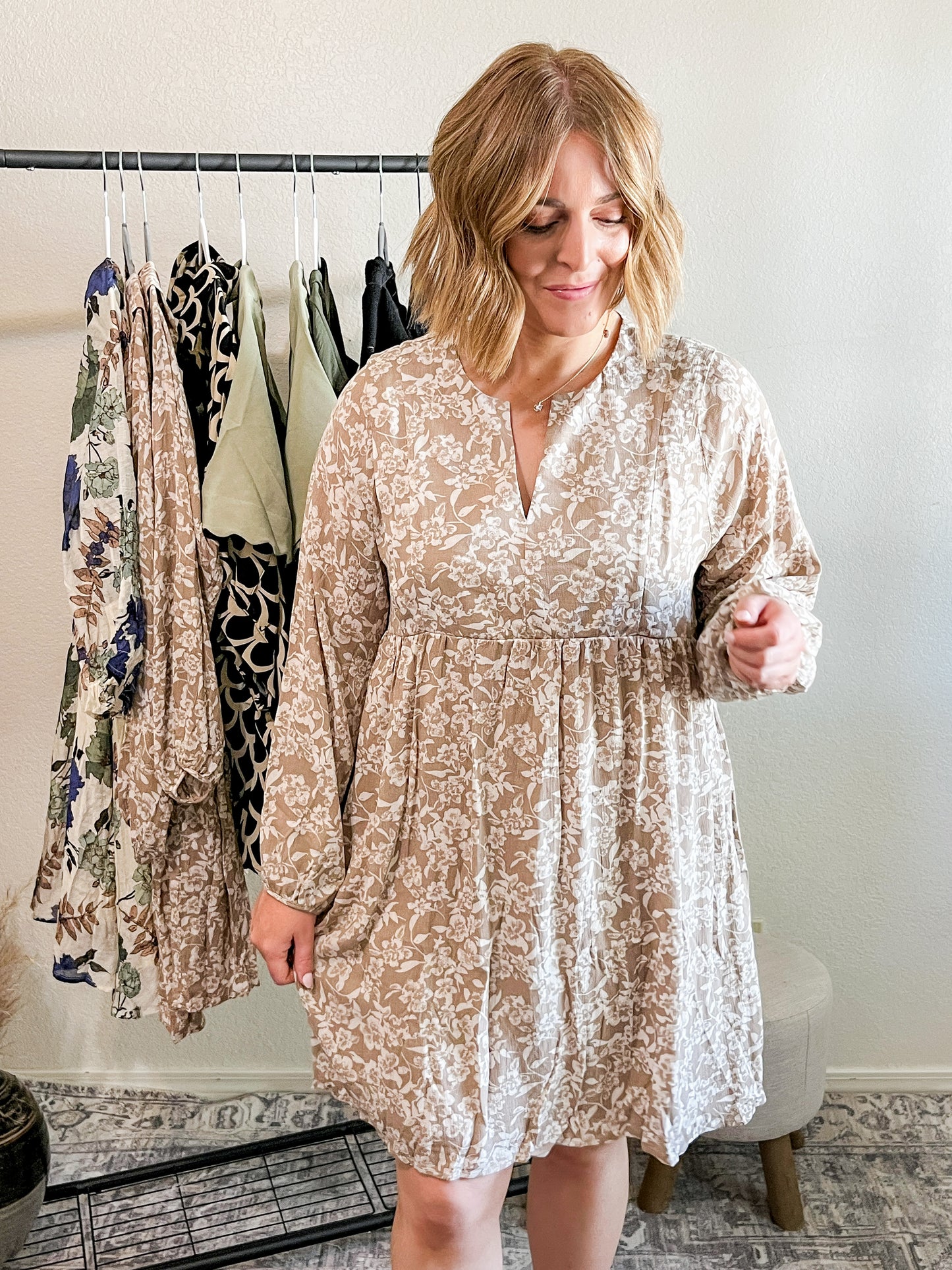 Quinn floral babydoll dress