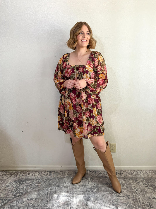 Raven Floral Dress