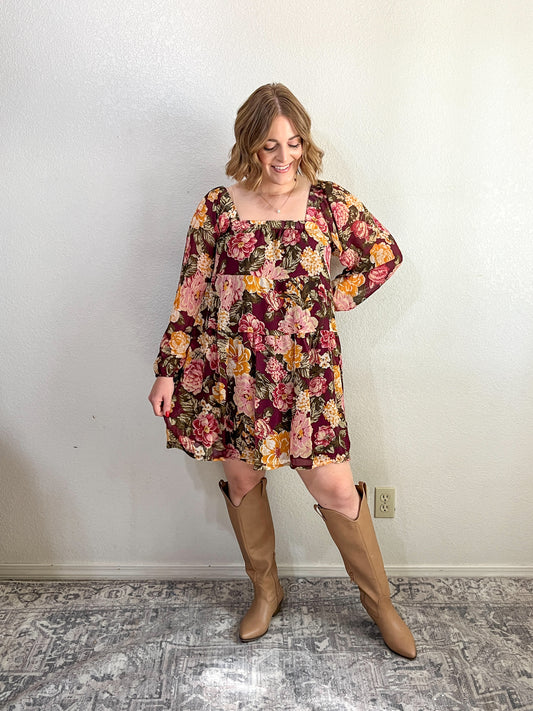 Raven Floral Dress