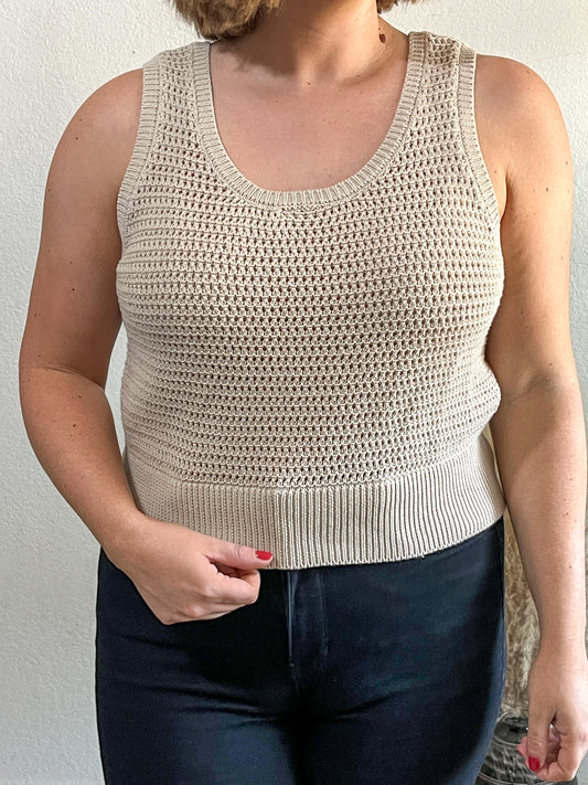 Taupe Knit Tank