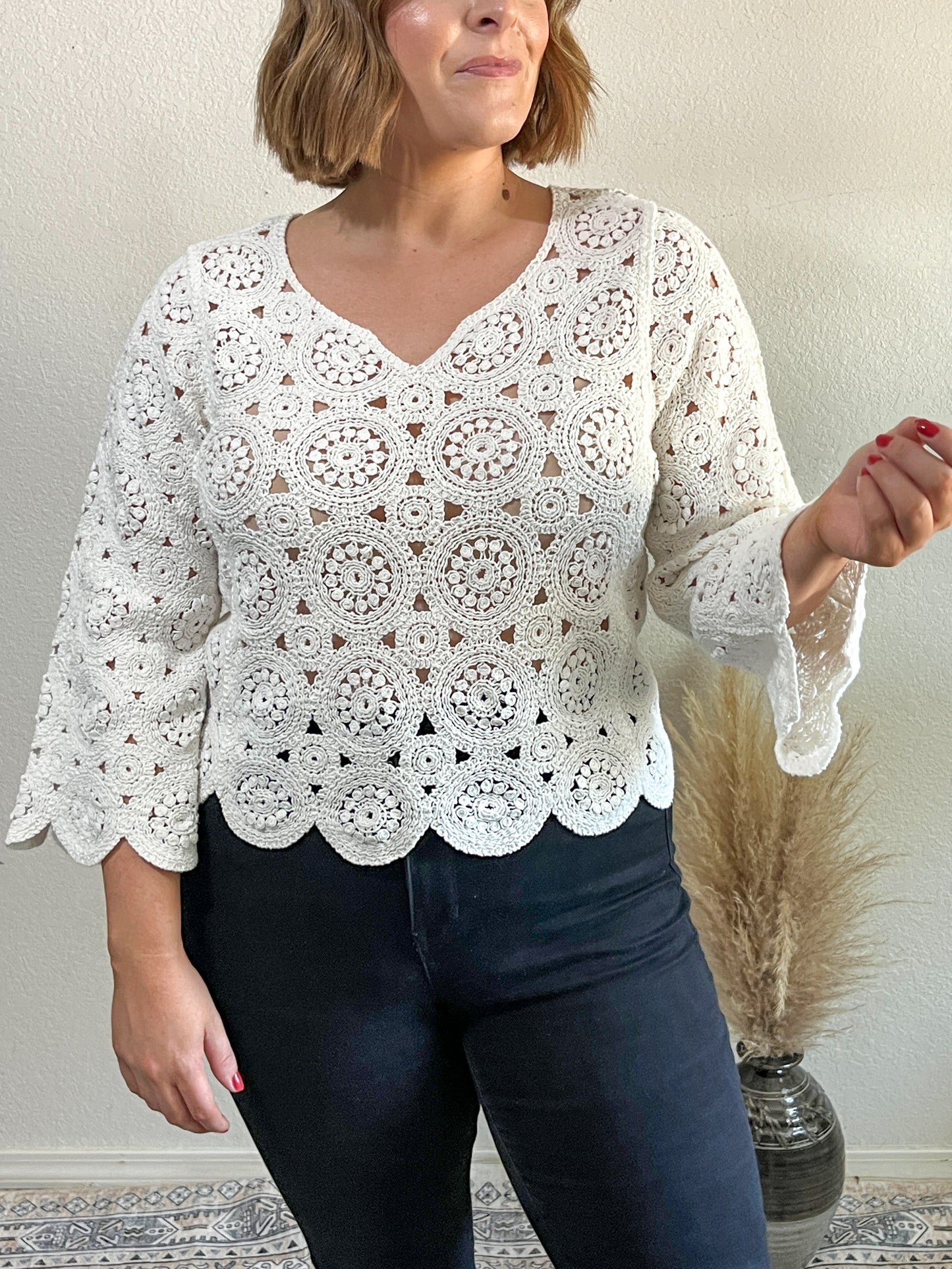 Gianna Crochet Top