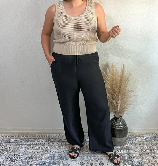 Paperbag Wide Leg Pants