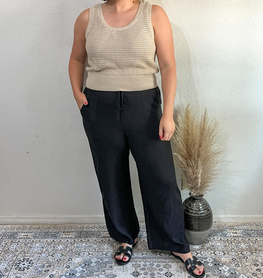 Paperbag Wide Leg Pants