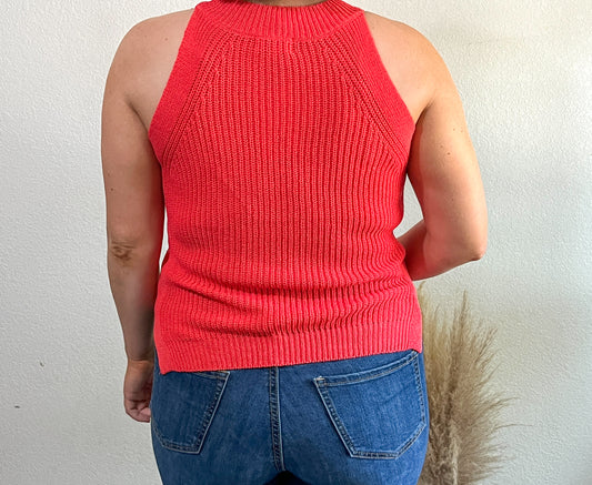 Halter Sweater Knit Tank