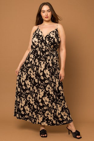 Ava (Plus Size) Floral Maxi Dress